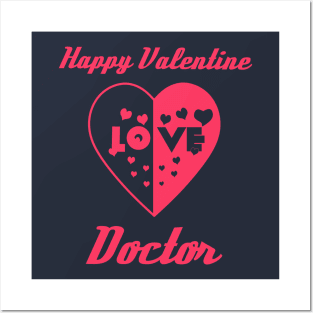 Heart in Love to Valentine Day Doctor Posters and Art